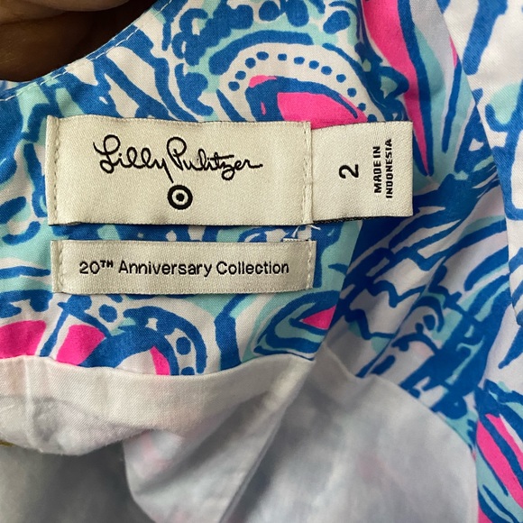 Lilly Pulitzer My Fans Blue Pink Dress 20th Anniversary Target - Picture 8 of 10